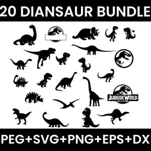Schattige dinosaurus-svg | Dinosaurus clipart, dinosaurus silhouet svg, kinderen dinosaurus svg, T-rex svg, dino svg, alles-in-één svg-bestanden
