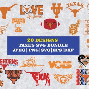 Texas Longhorns SVG Bundle: Logo Designs for Cricut (Digital Download)