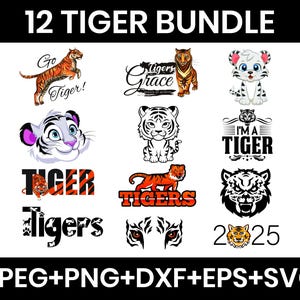 Tigers SVG Bundle: School Spirit Graphics (Digital Files)