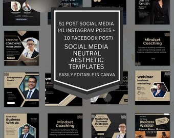 Life Coaching Branding Kit: Social Media Templates for Canva