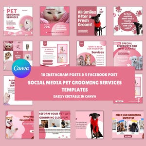 Pets Instagram Post Template | Pet Instagram Story Template | Social Media Template | Dog Cat Pet Lover Vet Template, Vet Business Template