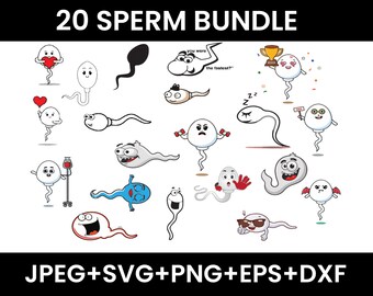 Paquete SVG divertido para el Día del Padre: Diseño de niños espermatozoides (descarga digital)