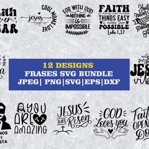 Christian SVG Bundle: Religious Designs for Cricut, Silhouette (Digital Download)