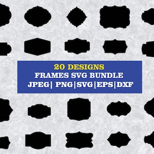 Vintage Frames SVG Bundle: Classic Label Borders, Banners Clipart (Digital Download)