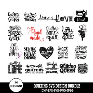 Skeleton Sewing SVG Bundle, Quilting Designs, Craft Files (Digital Download)