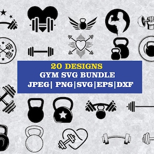 Fitness SVG Bundle: Gym & Workout Designs (Digital Download)