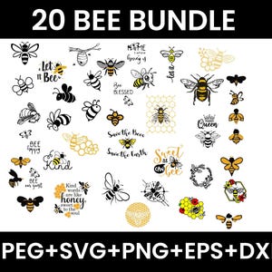 Bee Svg bundel, Bee Hive Svg, Bee Png, Honingraat Svg, Bee Clipart, Queen Bee Svg, Honey Bee Svg, schattige bij Svg, Cliparts, Bee png