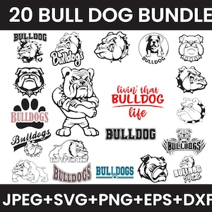Bulldog mascotte SVG - png - eps - dxf | Bulldog-svg | Bulldog-illustraties | Bulldogkop | Bulldog moeder Svg| Bulldog-png | Direct downloaden