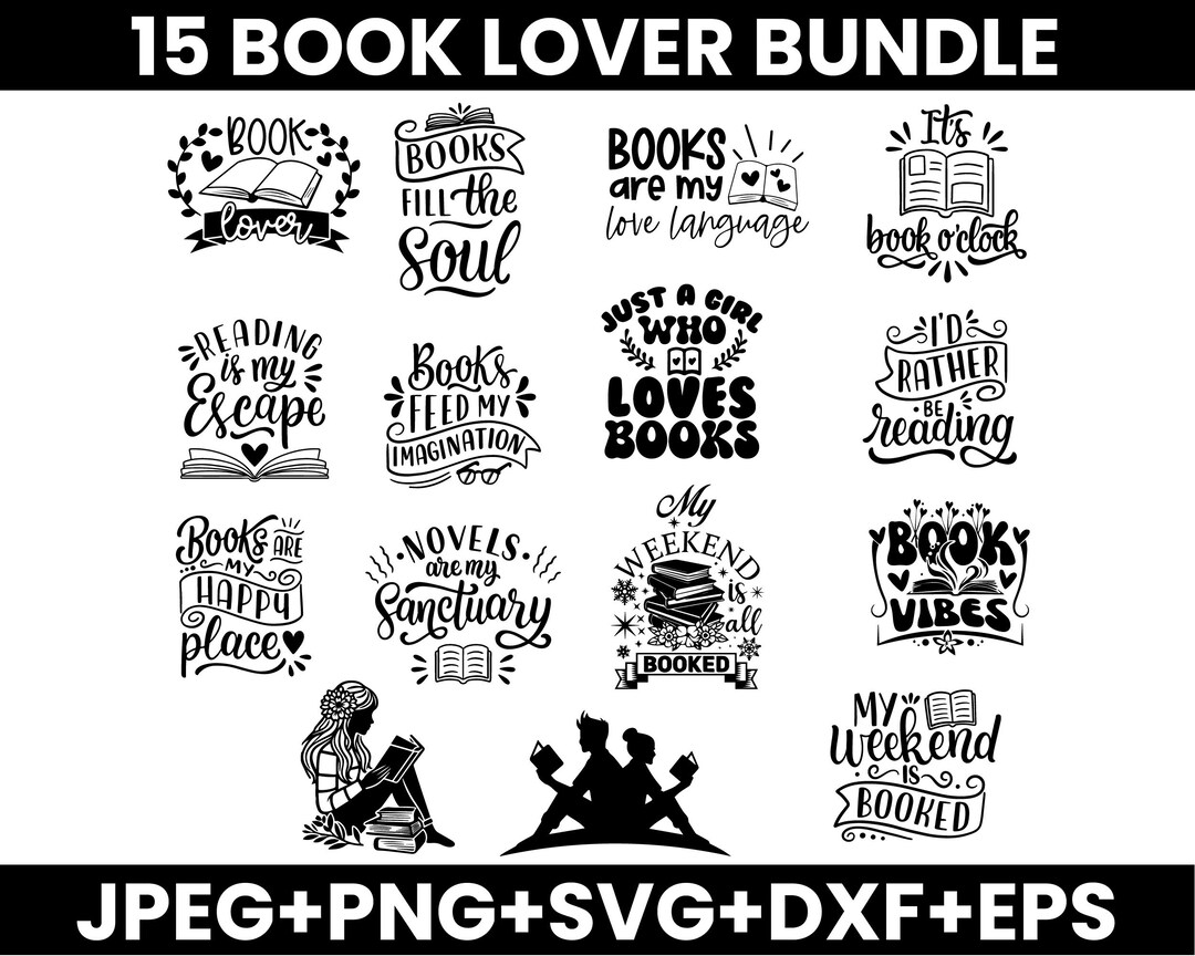 Book Lover SVG Bundle: Floral Reading Designs (digital Download) - Etsy