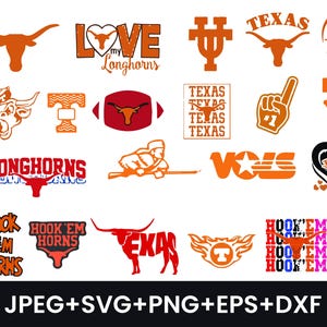 Pakiet Texas Longhorns svg, Texas Longhorns png, Texas Longhorns cliaprt, logo Texas Longhorns