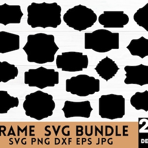 Rechteckiges Rahmen-Svg-Bundle | Dekorativer Rahmen SVG | Ornamentrahmen SVG | Rahmen SVG-Schnittdateien | Cricut Rahmen svg | Elegante Rahmen