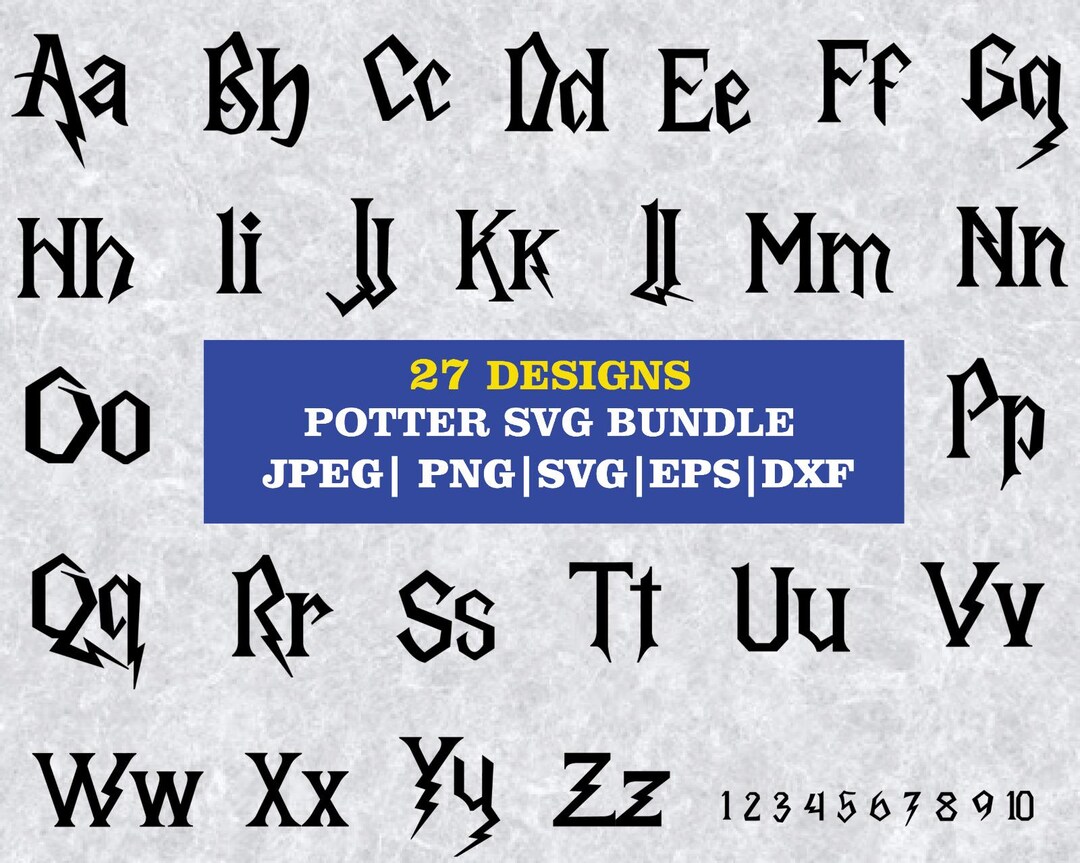 Wizard Font SVG: Magic Alphabet Clipart, Cut Files (digital Download ...