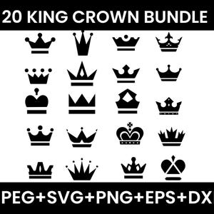 Royal Crown SVG File: King, Queen, Princess Tiara (Digital Download)