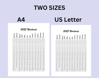 Digital Fitness Planner: Weight Loss, Calorie & Meal Tracker (PDF Download A4/US Letter Size)