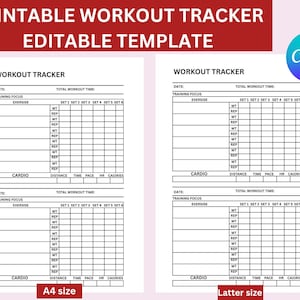 Planificador de salud y fitness imprimible, diario de fitness, dieta, seguimiento de entrenamiento, planificador de comidas, registro de carreras, tamaño carta A4 (EE. UU.), descarga instantánea