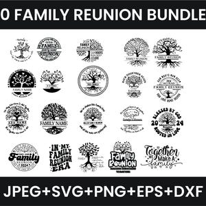 Family tree SVG bundle, Tree of Life svg, Family tree split monogram frame svg, last name family tree, family reunion shirt svg,family quote