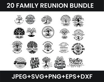 Family Tree SVG Bundle: Reunion Designs (Digital Download)