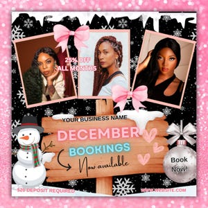 DIY Salon Booking Flyer: Hair, Makeup, Lashes Canva Template (Digital Download)