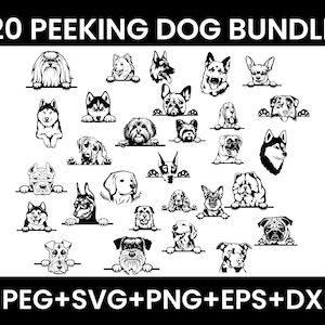 Dog Breeds SVG Bundle: Silhouette Clipart for Cricut (Instant Download)