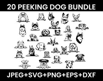 Dog Breeds SVG Bundle: Silhouette Clipart for Cricut (Instant Download)