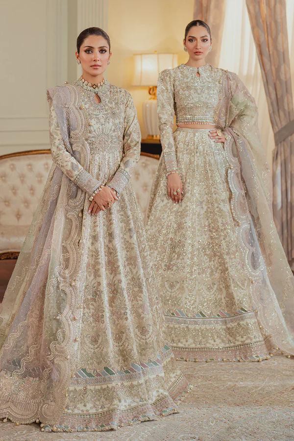 off white and gold pakistani dresses Off White Embroidery Pakistani Pant Style Suit