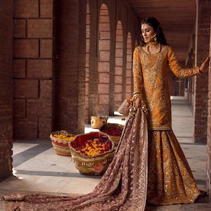 pakistani mehndi party dresses Mayo Dress Party Wear Dresses For Mehndi Exquisite Mehndi And Mayun Dresses Collection Al Karim Fabrics