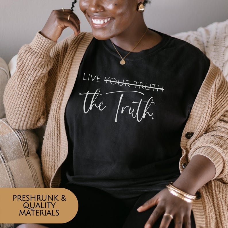Christian Message Tshirt Trendy Design Biblical Truth Inspired Clothing Soft Comfortable Tee Women Faith Statement Social Media Popular