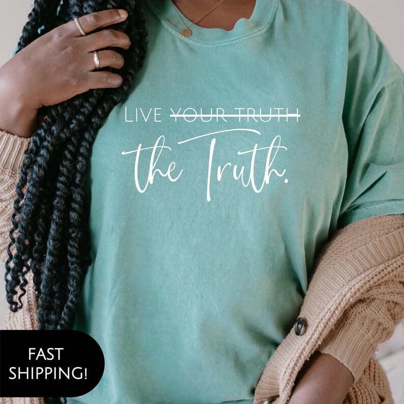Christian Message Tshirt Trendy Design Biblical Truth Inspired Clothing Soft Comfortable Tee Women Faith Statement Social Media Popular