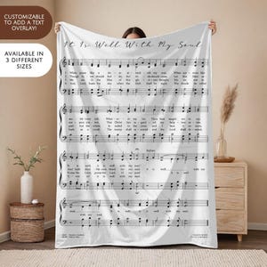 Hymn Throw Blanket Religious Home Spiritual Gift Idea Inspiration Prayer Blanket Family Worship Time Comfort Christian Decor Scripture Throw