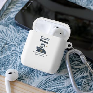 Super Dad AirPods Case Cover, Uniek cadeau voor papa, Gepersonaliseerde AirPods Pro-hoes, Vaderdagcadeau, Leuk accessoire voor papa
