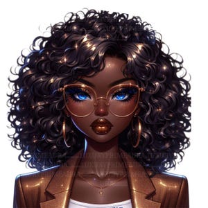 Black Girl Clipart Bundle | 25 Afrocentric PNG Quotes | Melanin Printable Art | Digital Black Woman Images