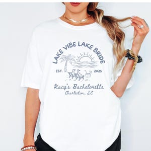 Love on the Lake Bachelorette Comfort Colors® Shirt, Custom Camp Bach Party Shirts, Hiking Bride Tee, Camping Girls Trip, Bach Gifts