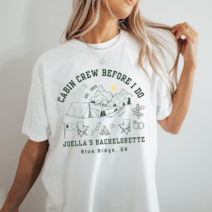 Camp Bachelorette Party Shirts, Cabin Crew Before I Do Shirt, Mountain Bride Shirt, Bridal Party Gifts, Vintage Custom Camp Bach Party Shirt