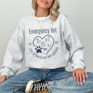 Custom Veterinary Tech Sweatshirt, Personalized Vet Tech Sweatshirt, Est Year Vet School Sweatshirt, Vet Tech Week Gift For Veterinarian