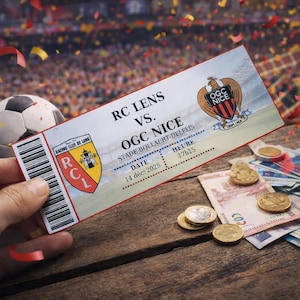 Billet personnalisé sur mesure – Idée cadeau originale – Offrir un billet pour match sport, foot, basket, handball.. _ Création unique