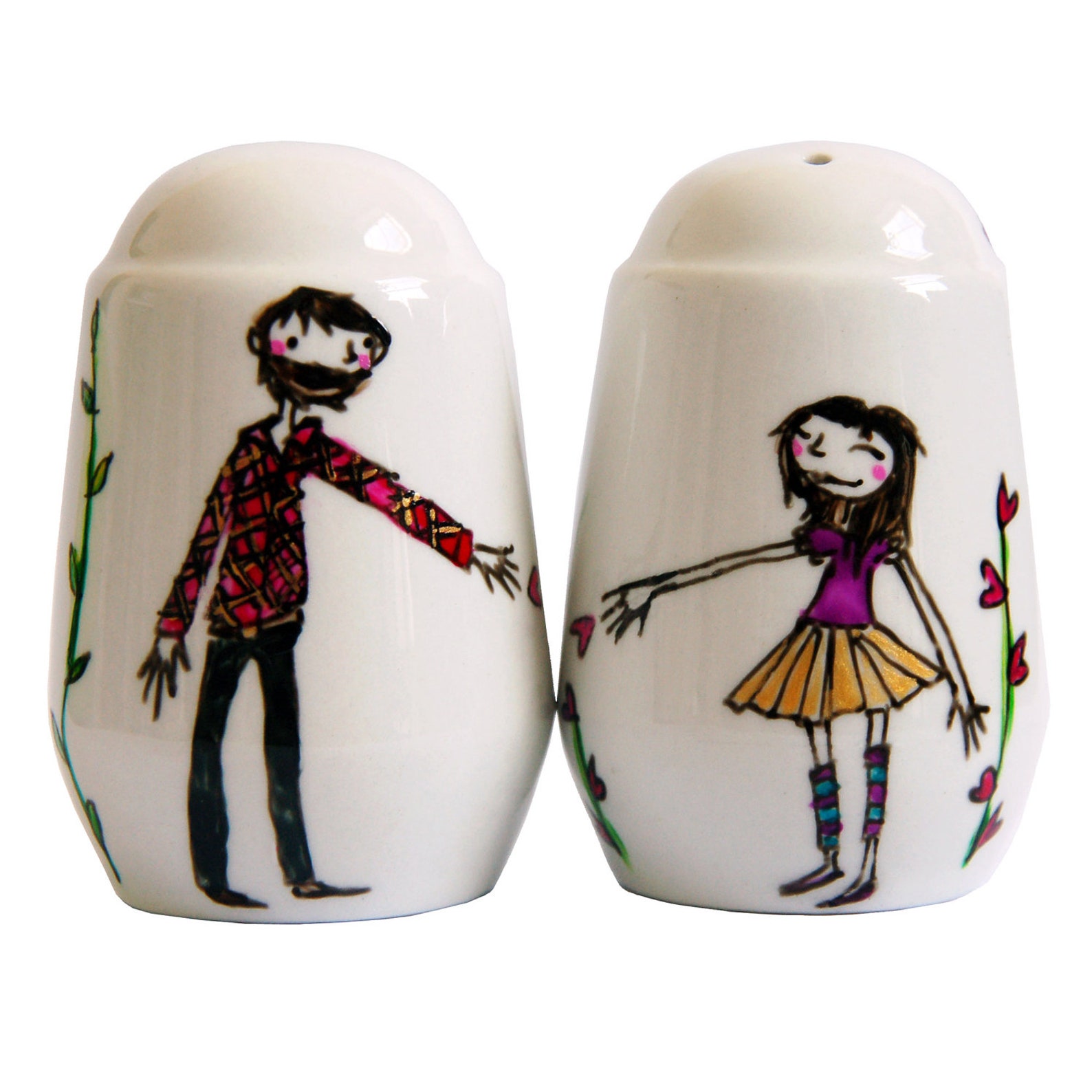 Personalised / Personalized Salt & Pepper Shakers for Etsy
