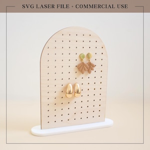 Arch Earring Stand SVG File for laser cutting