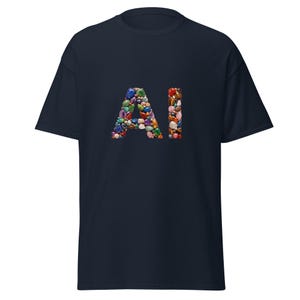 AI Crystal Gemstone T-Shirt, Funny AI Tech Tee, Gift for Programmers, Unisex Cotton Shirt