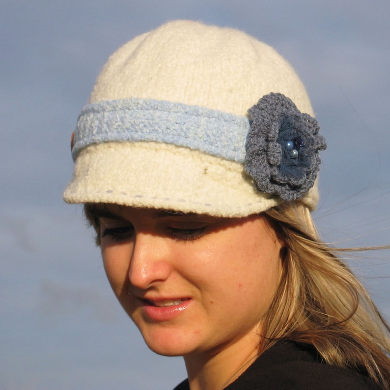 Knitted Felted Newsboy Hat Pattern for Adult or Child Etsy
