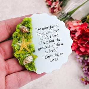 Christening Epoxy Magnet, Baptism Favor, Magnet Favors, Bible quote fridge magnet favors, Baby Shower, Baptism Gift, Resin Magnet, Christian
