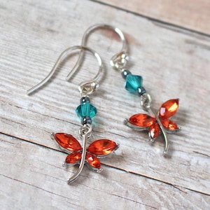 Colorful Dragonfly Earrings