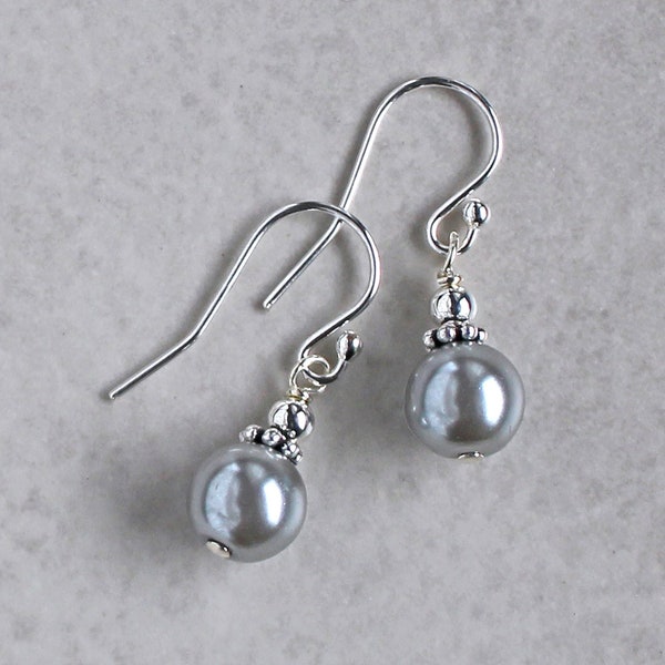 Gray Pearl Earrings