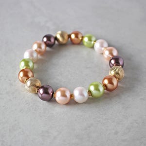 Autumn Colors Beaded Stretch Bracelet