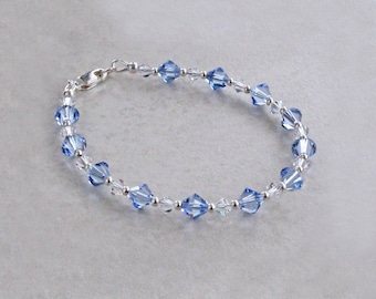 Light Sapphire Blue Austrian Crystal Bracelet