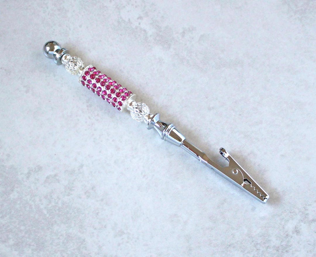 Pink and Silver Beaded Bracelet Helper - Etsy