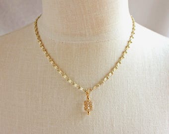 Gold Flower Pendant