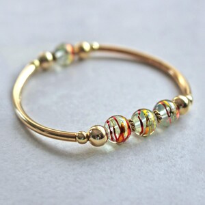 Sunset Gold & Copper Stretch Bracelet
