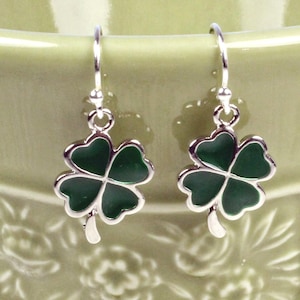 Green 4-leaf Clover Earrings