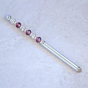 Brushed Silver & Purple Stylus