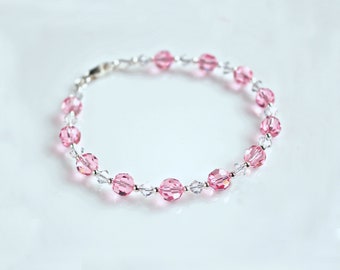 Light Rose Austrian Crystal Bracelet